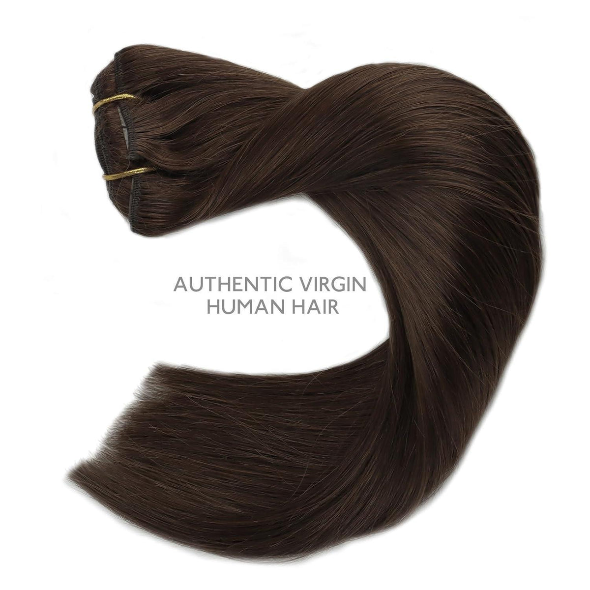 Echthaar Clip-Ins Schokoladenbraun 55cm 120g