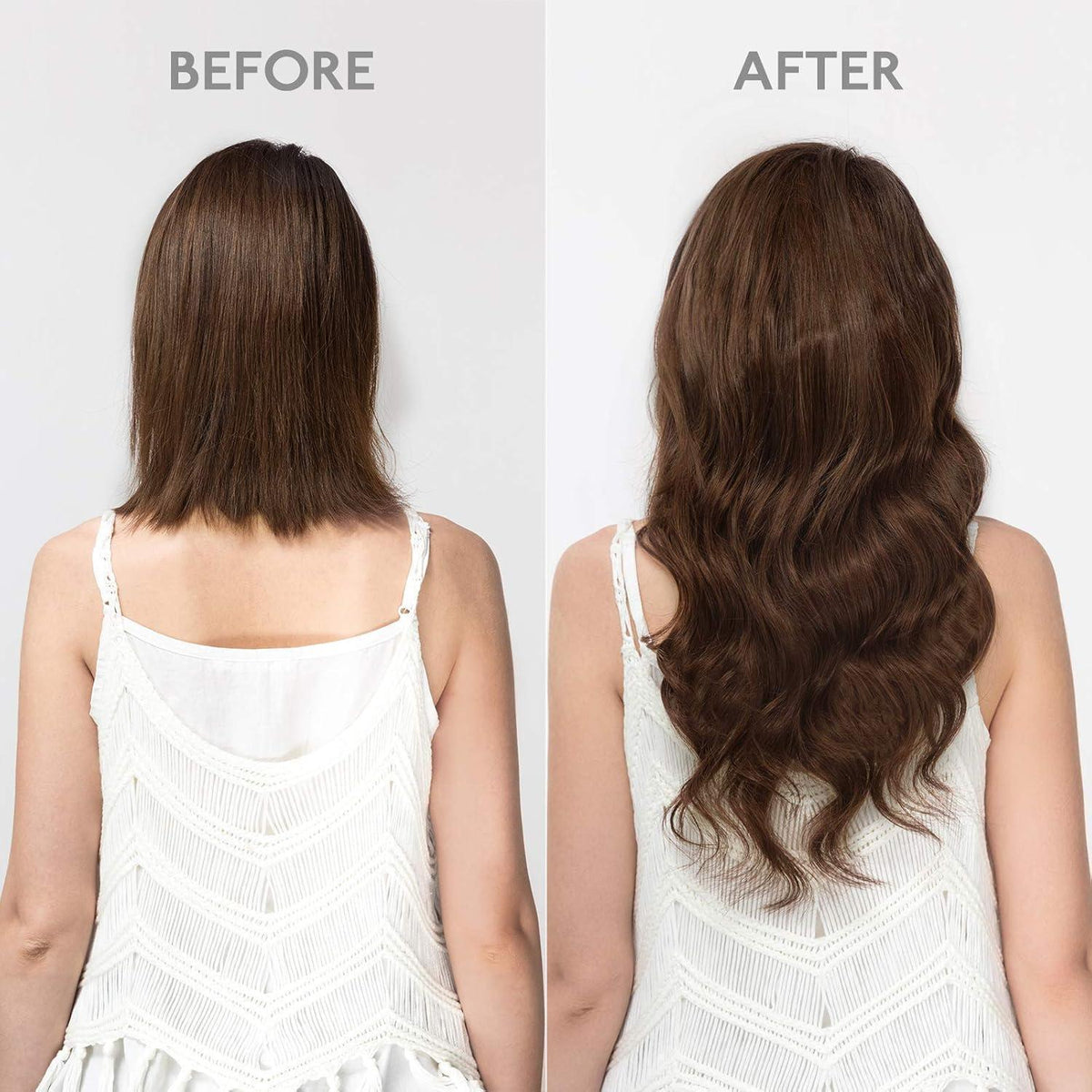Echthaar Clip-Ins Schokoladenbraun 55cm 120g