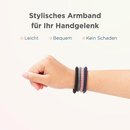 12er Pack Haargummis | Schwarze Elastische Haarbänder für Damen & Mädchen | Geflochtene Haarhalter ohne Metall