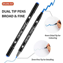 Shuttle Art Textilstifte, 30 Farben Textilmarker