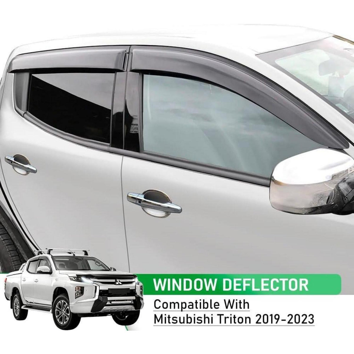 Windabweiser für L200 Triton & Fullback 2015-2024 Doppelkabine