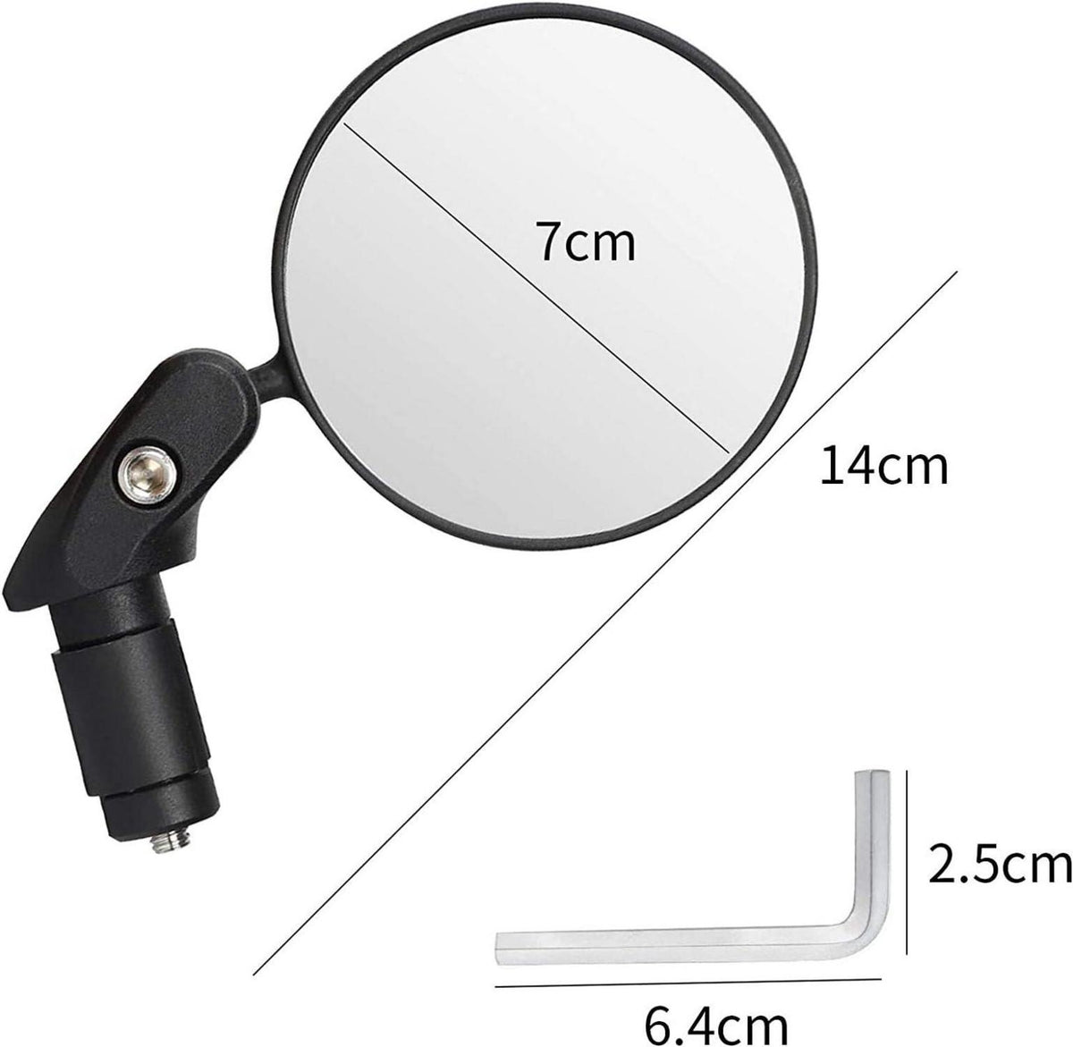 2er Set Fahrradspiegel 360° Drehbar HD Rückspiegel Universal Lenker Spiegel