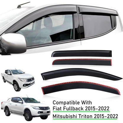 Windabweiser Regenabweiser Mitsubishi L200 Triton & Fiat Fullback Doppelkabine