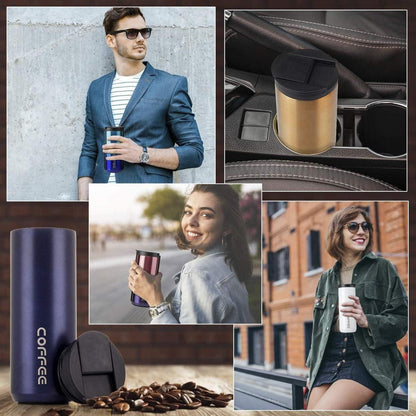 Thermobecher Edelstahl Isolierbecher Kaffee-to-go 500ml