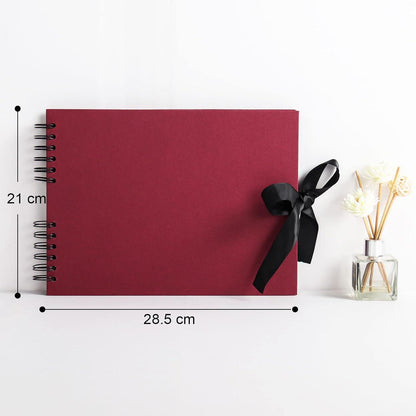 DIY Fotoalbum Rot 28,5x21 cm mit Zubehör für 160 Fotos