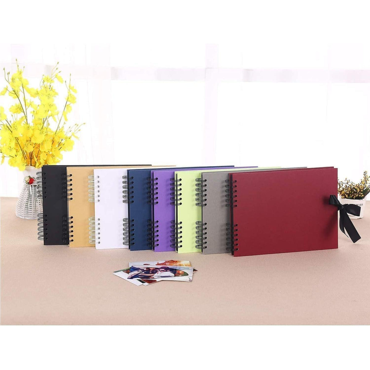 DIY Fotoalbum Rot 28,5x21 cm mit Zubehör für 160 Fotos