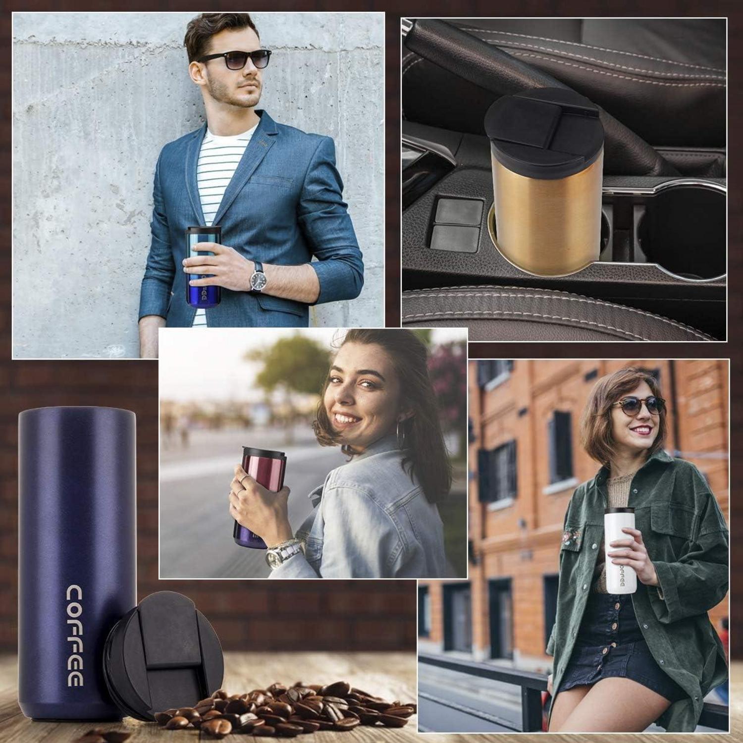 Thermobecher Kaffeebecher-to-go Edelstahl Isolierbecher Travel Mug