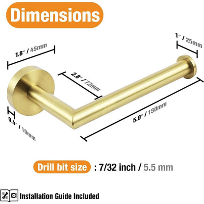 Toilettenpapierhalter Gold Gebürstet Messing Rostfrei