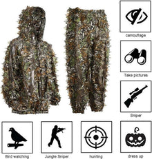 Ghillie Anzug Herren Set Tarnanzug Jagd Wald Camouflage
