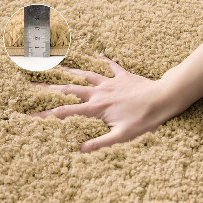 Flauschige Badematte rutschfest 50x80 cm Beige