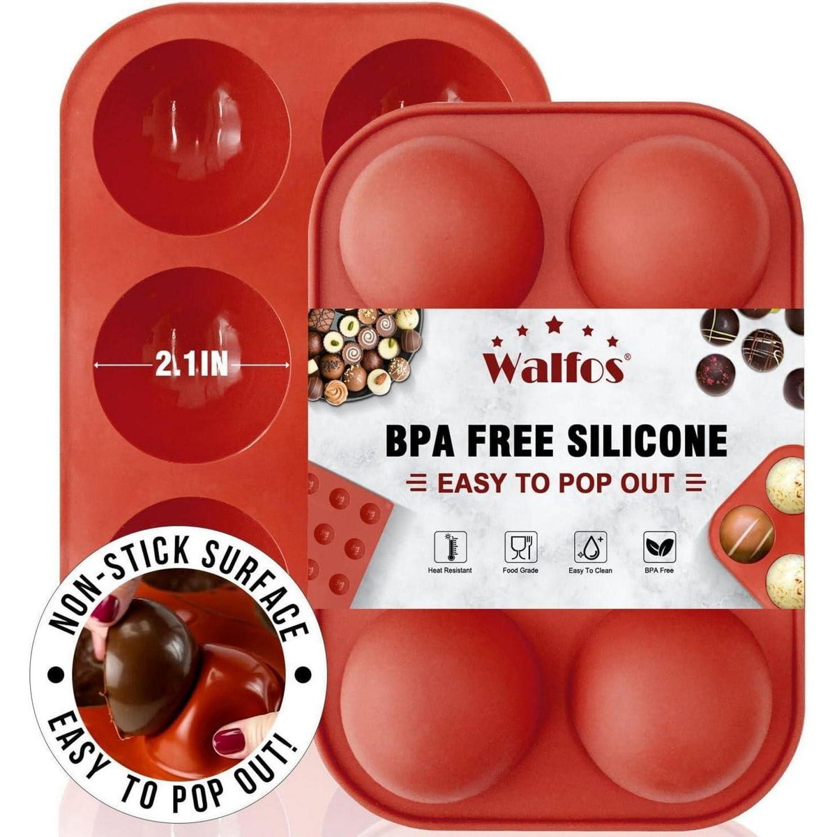 Silikonform Halbkugeln - 6er Set für Schokolade & Kuchen