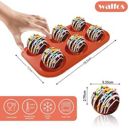 Silikonform Halbkugeln - 6er Set für Schokolade & Kuchen