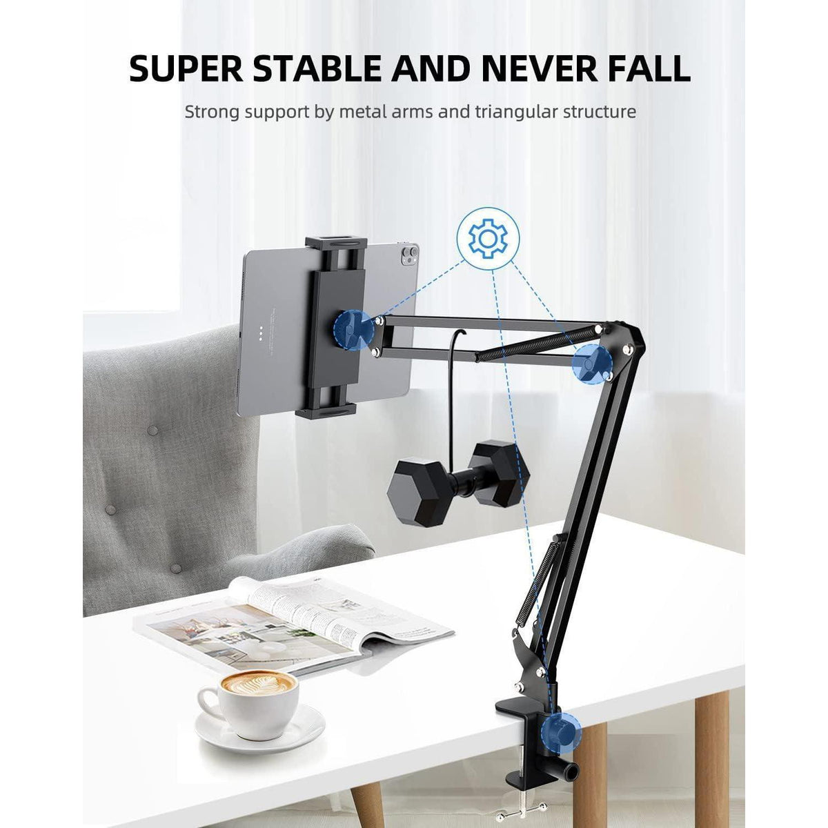 Flexibler Tablet Halter Bett 360° Drehbar für iPad/iPhone