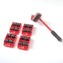 5-teilig Möbeltransportroller Set, 4 Möbelroller + 1