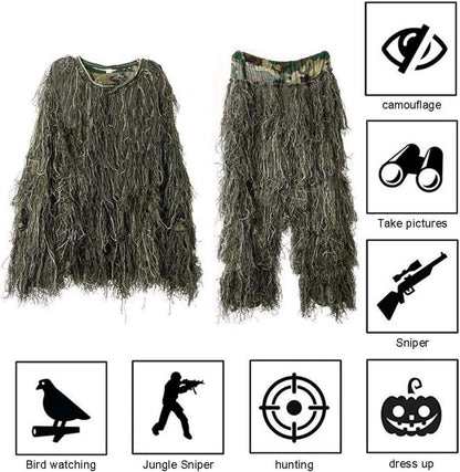 Ghillie Camouflage Anzug Set Jagd Wald Wüste Tarnkleidung