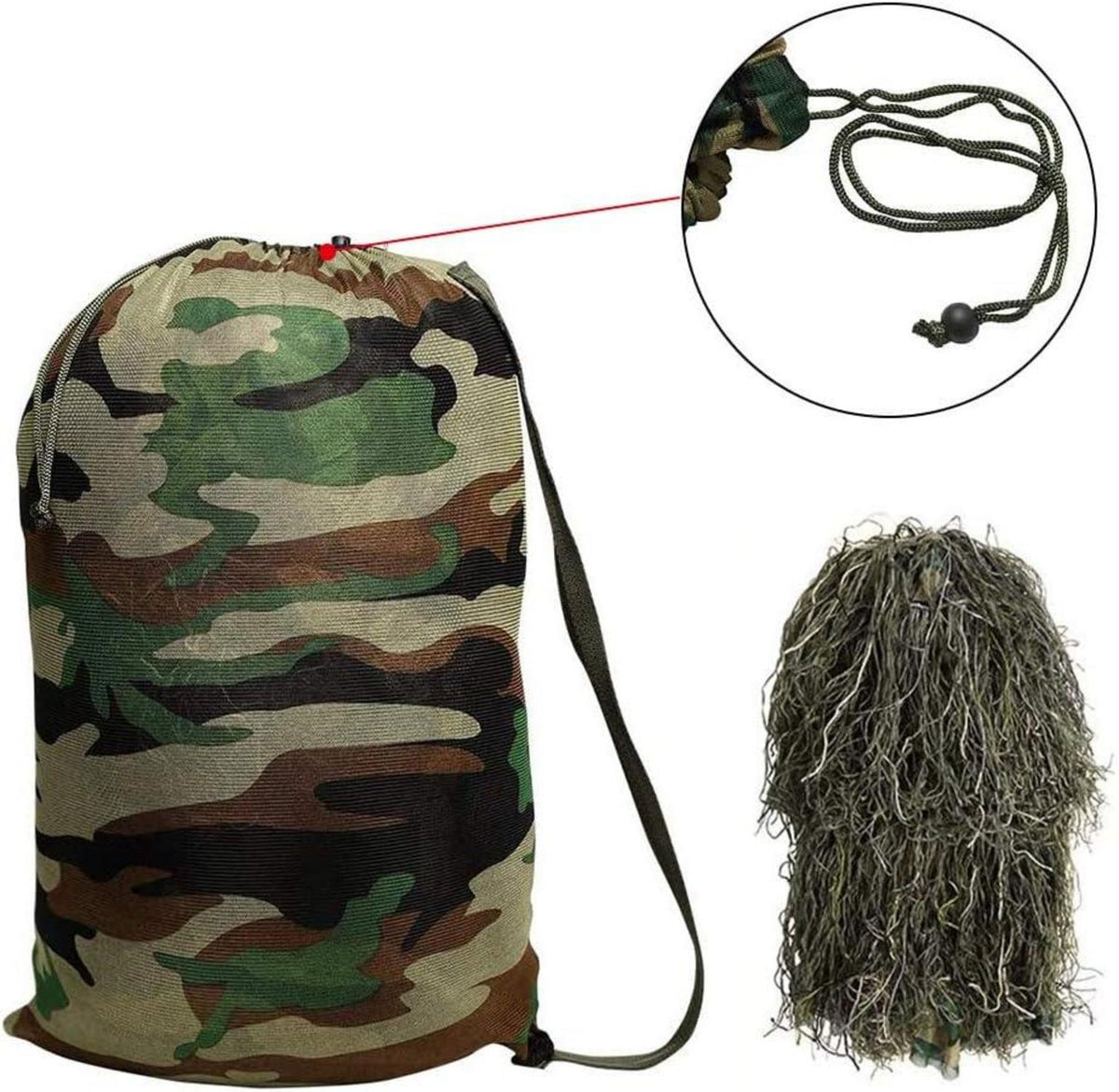 Ghillie Suit Tarnanzug Jagd Wald Wüste Paintball Airsoft Camouflage Set