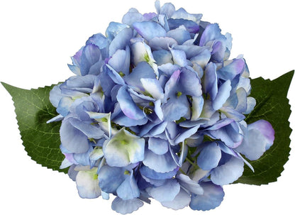 Künstliche Hortensie Blau 53cm 3er Set Kunstblume Deko Pflanze