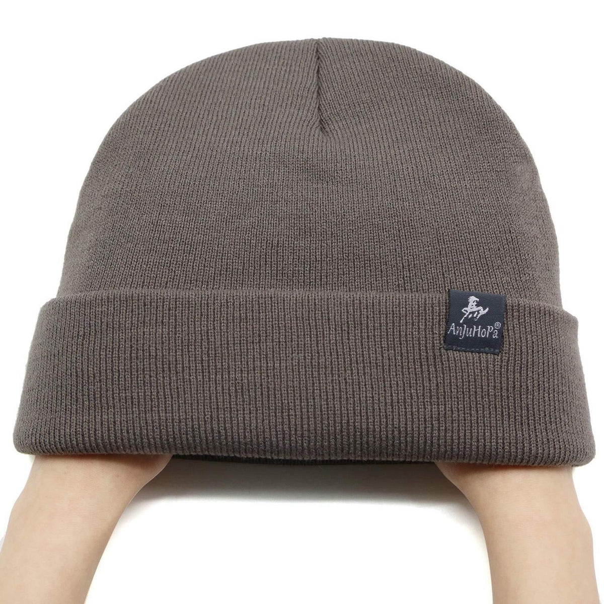 Strickmütze Unisex Weich Warm Braun Einheitsgröße