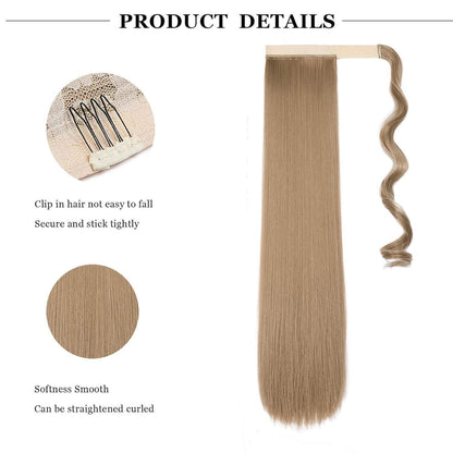 Clip in Pferdeschwanz Extension Sandy Blonde 55cm
