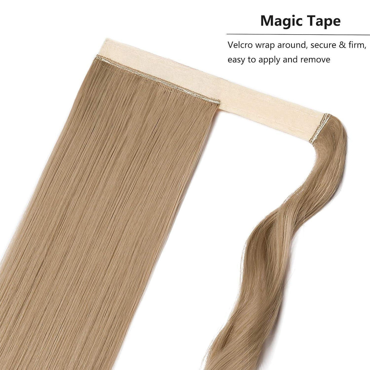 Clip in Pferdeschwanz Extension Sandy Blonde 55cm