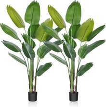 Künstliche Paradiesvogel Pflanze Tropische Palme 180cm 2er Pack