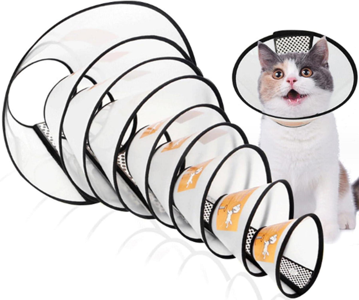 SUQ Haustier Kegel Halskrause Schutzkragen für kleine Hunde 20-24cm