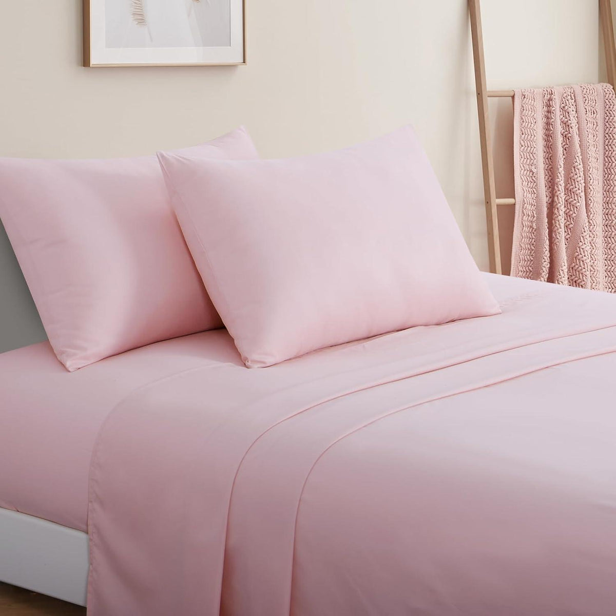 Kissenbezug 50x70 2er Set Rosa Hotelverschluss Mikrofaser