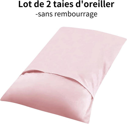 Kissenbezug 50x70 2er Set Rosa Mikrofaser Hotelverschluss Ocean Blue