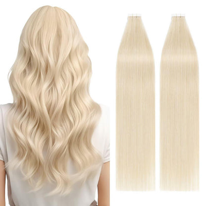 Blond Tape Extensions Echthaar 40 Stück 45 cm Remy