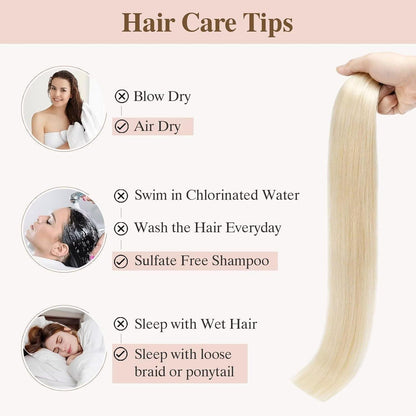 Blond Tape Extensions Echthaar 40 Stück 45 cm Remy