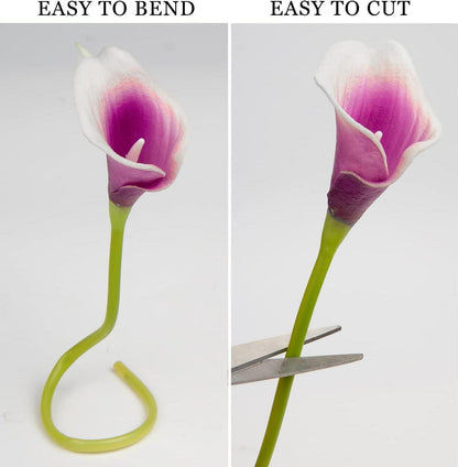 Künstliche Calla Lily Blumensträuße Hochzeit Dekoration 10 Stück Violett