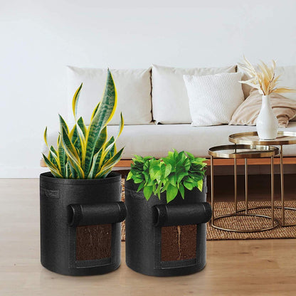 5-Pack 10 Gallonen Potato Grow Bags mit Sichtfenster und Griffen