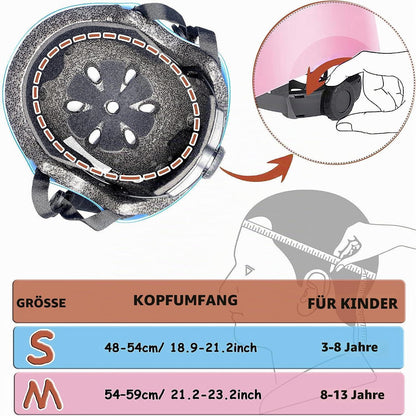 Kinder Schutzausrüstung Set 7-teilig Pink (8-13 Jahre)