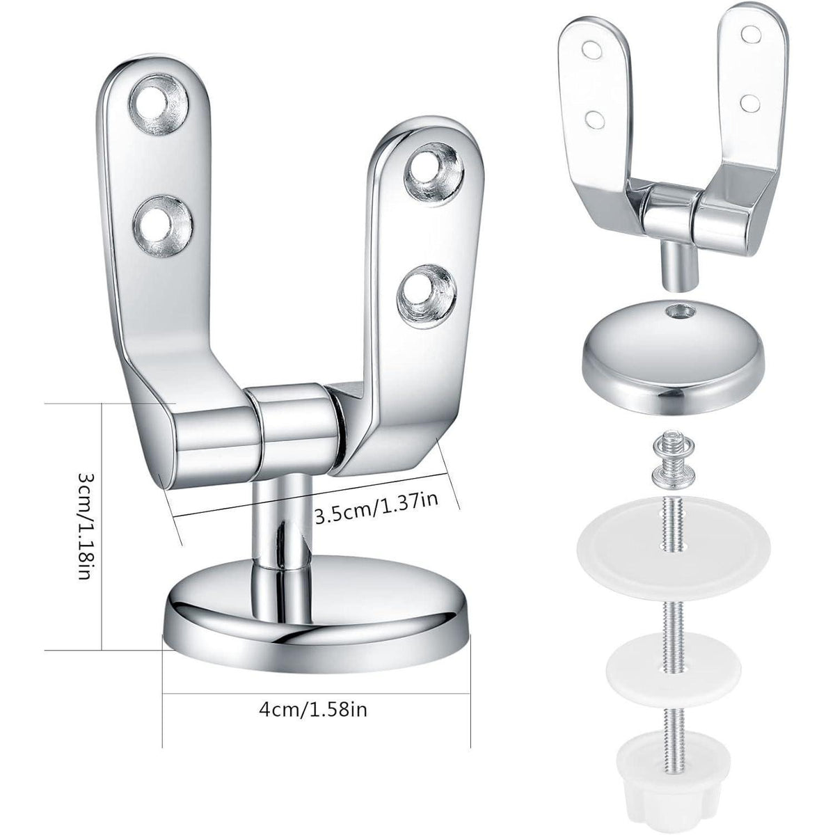 WC Sitz Scharniere Edelstahl Universal Klodeckel Befestigung