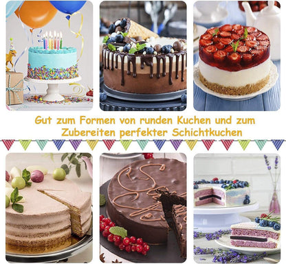 Homikit Edelstahl Backformen Set Rund Kuchenform 16cm 2er-Set