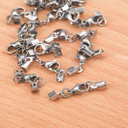 20x Edelstahl Karabinerverschlüsse für Schmuck & Lederbänder