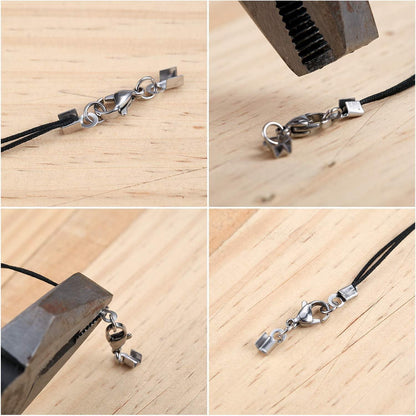 20x Edelstahl Karabinerverschlüsse für Schmuck & Lederbänder