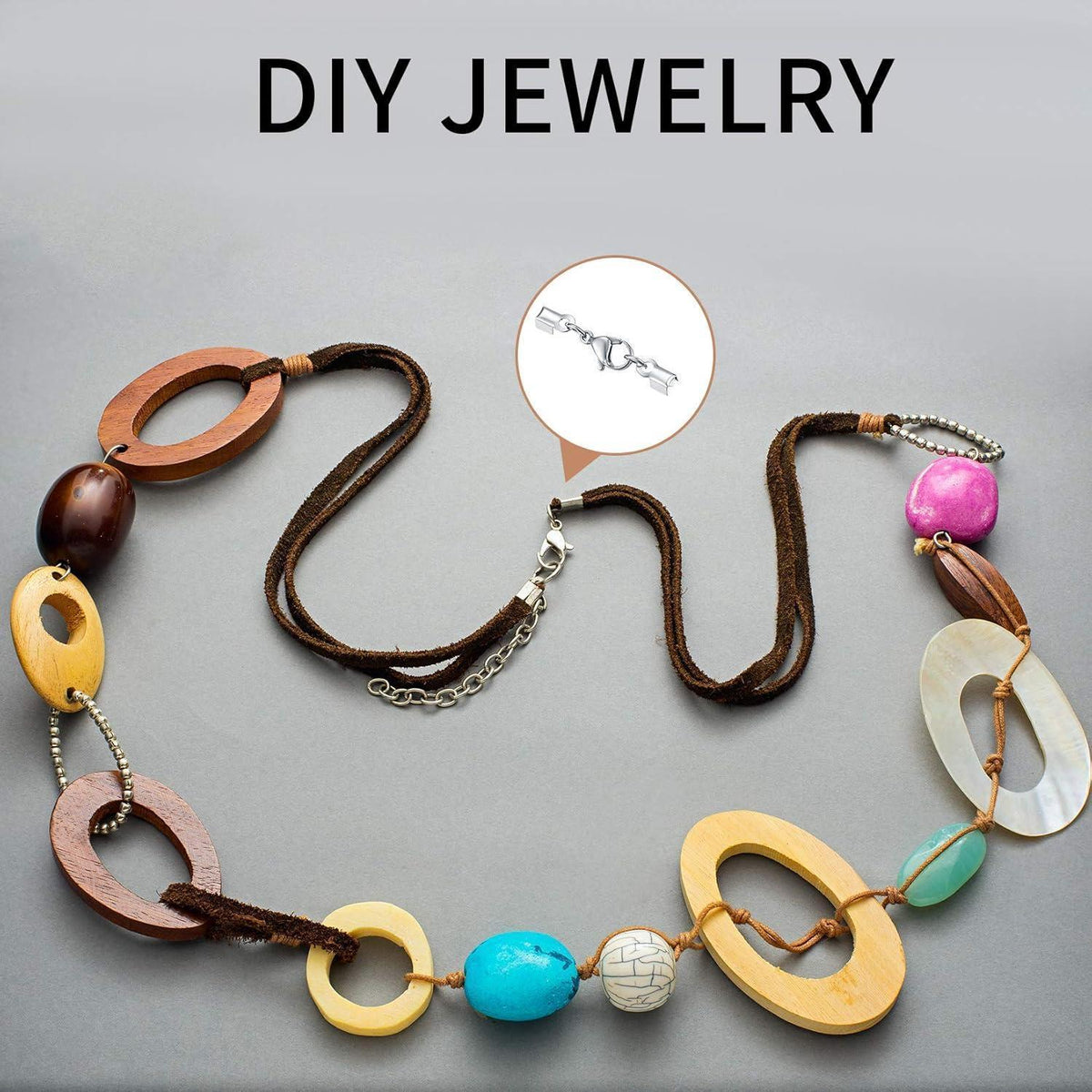 20x Edelstahl Karabinerverschlüsse für Schmuck & Lederbänder