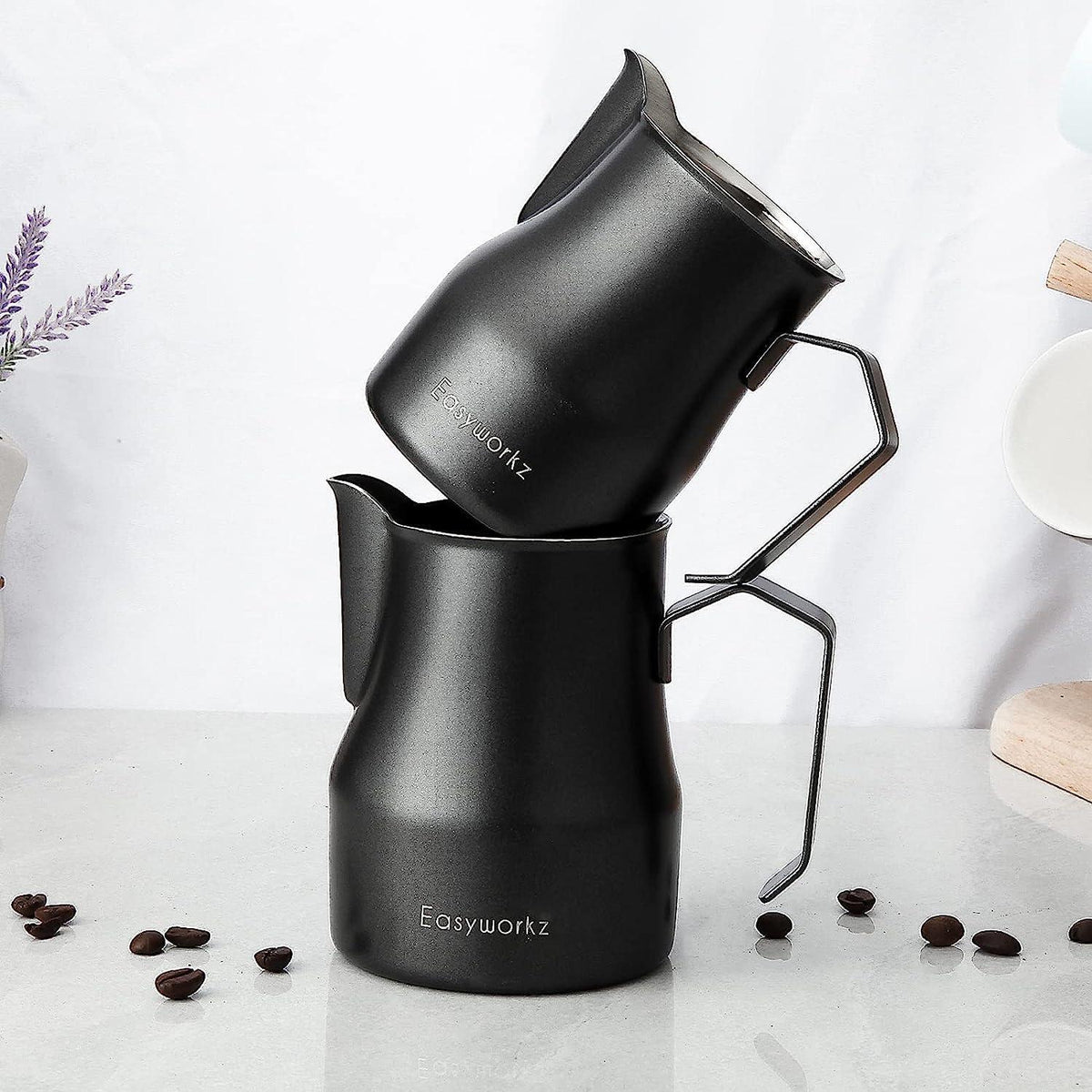 Milchaufschäumkrug Edelstahl 450ml Espresso Kaffee Schaum Latte Art