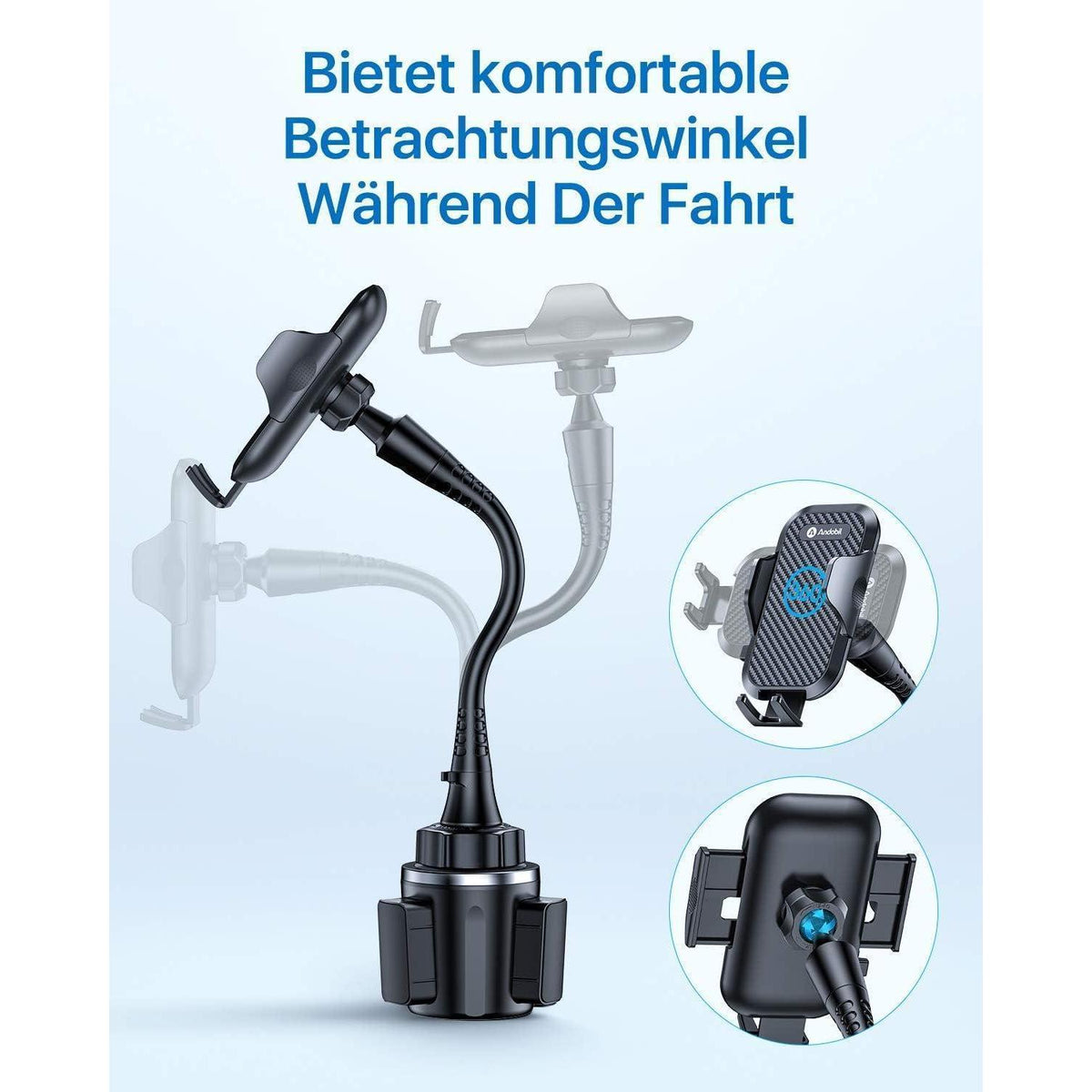 Auto Handyhalter Getränkehalter verstellbar Schwanenhals
