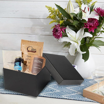 Rechteckige Aufbewahrungsboxen Geschenkbox Karton 4er Set in Schwarz