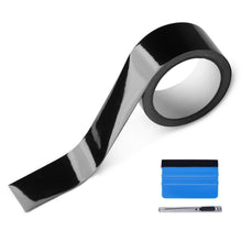 Schwarz Glänzende Autofolie – 5cm x 9m Hochglanz Vinyl Set