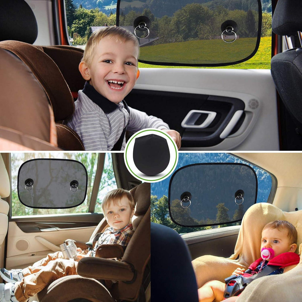 Auto Sonnenschutz Baby UV Schutz Universal 44x36cm 2 Stück