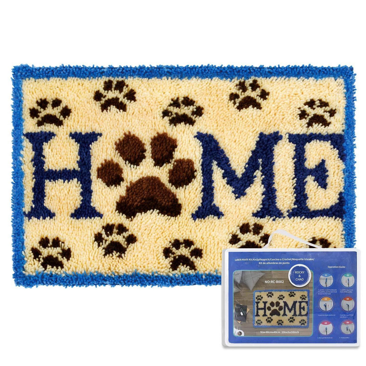 Knüpf-Set Teppich Selber Machen – Latch Hook Kit HOME 1