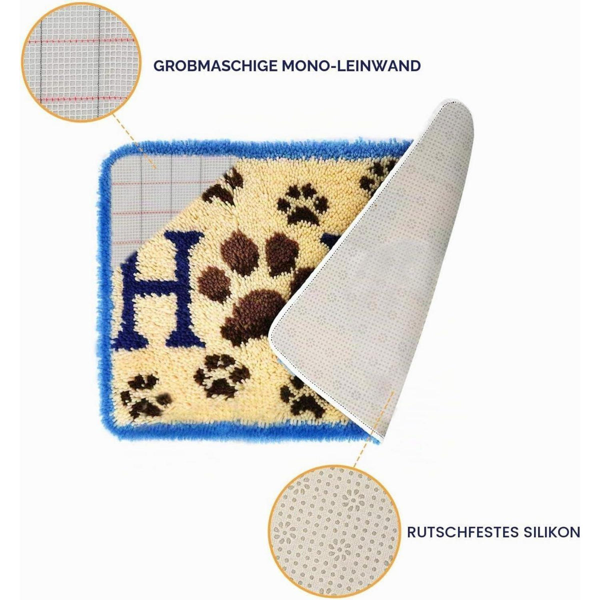 Knüpf-Set Teppich Selber Machen – Latch Hook Kit HOME 1
