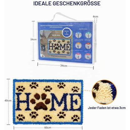 Knüpf-Set Teppich Selber Machen – Latch Hook Kit HOME 1