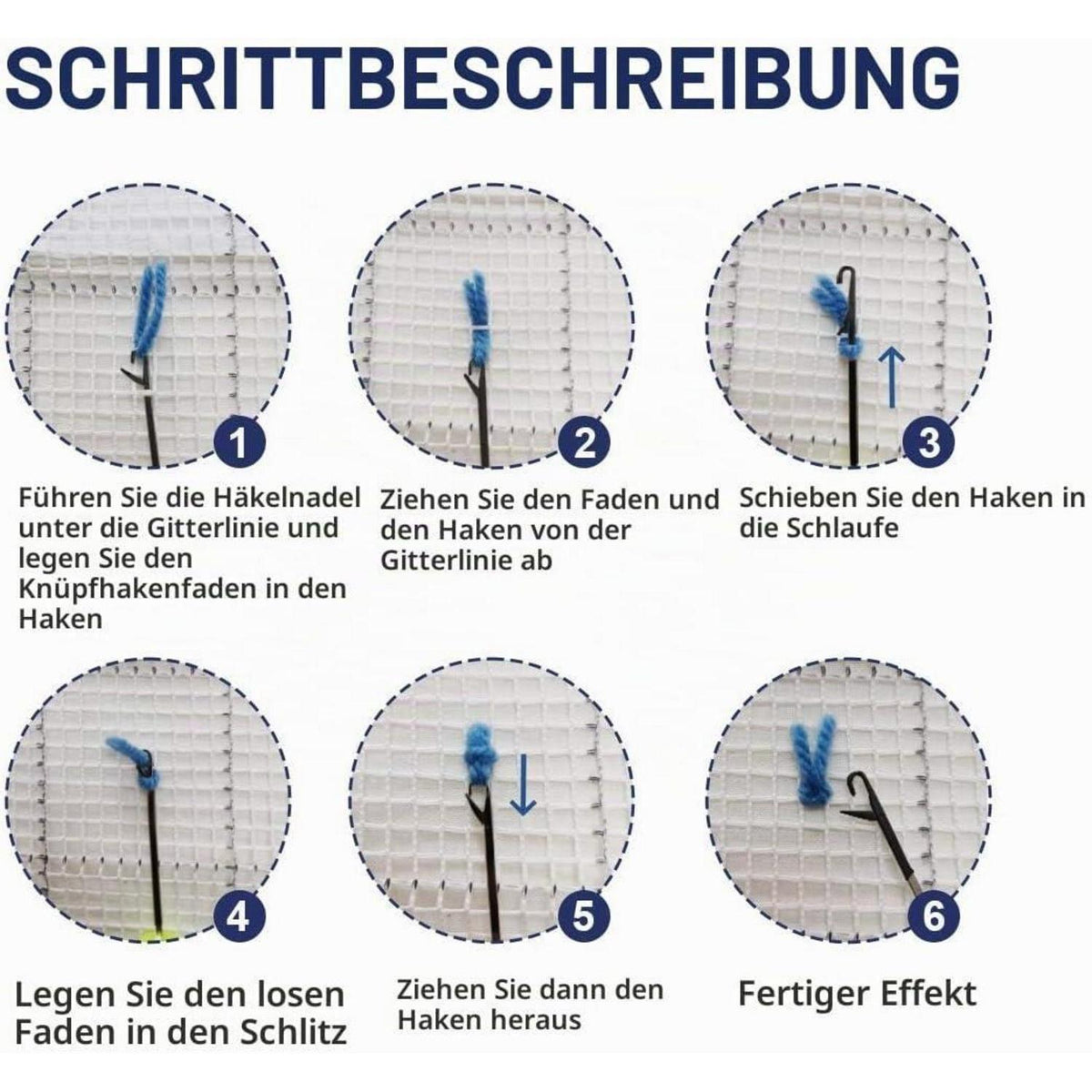 Knüpf-Set Teppich Selber Machen – Latch Hook Kit HOME 1