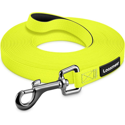 Wasserdichte Biothane Schleppleine für Hunde | 3-30m | Neon Gelb