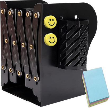 Verstellbare Buchstützen mit Stifthalter, rutschfeste Bookends bis 19