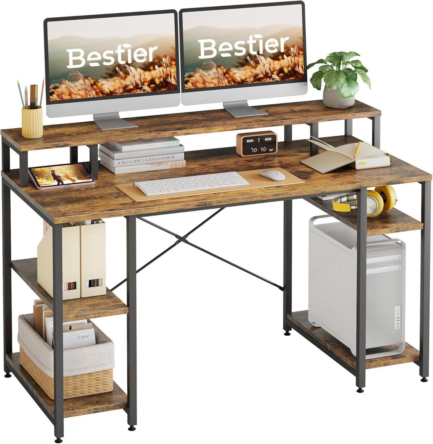 Gaming Schreibtisch Spacious 4 Shelf Computer PC Bürotisch